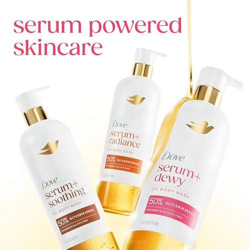 Dove Serum Shower Oil, formulación delicada para pieles normales a secas.
