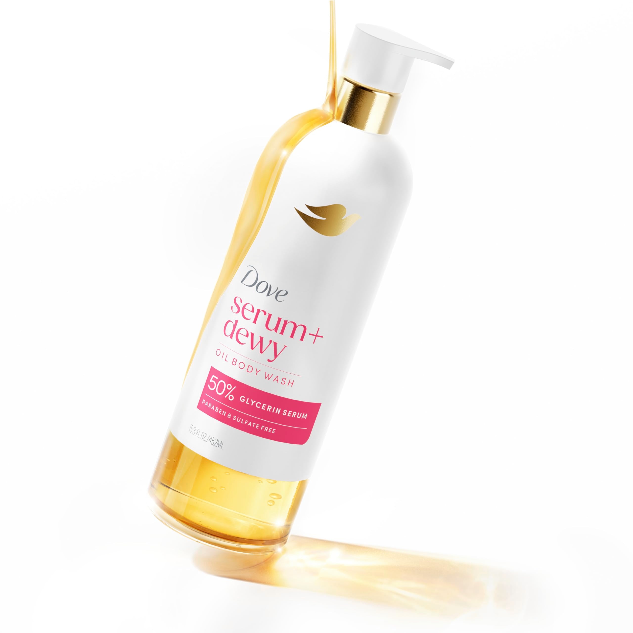 Dove Serum Shower Oil, recomendado por dermatólogos y profesionales de belleza.