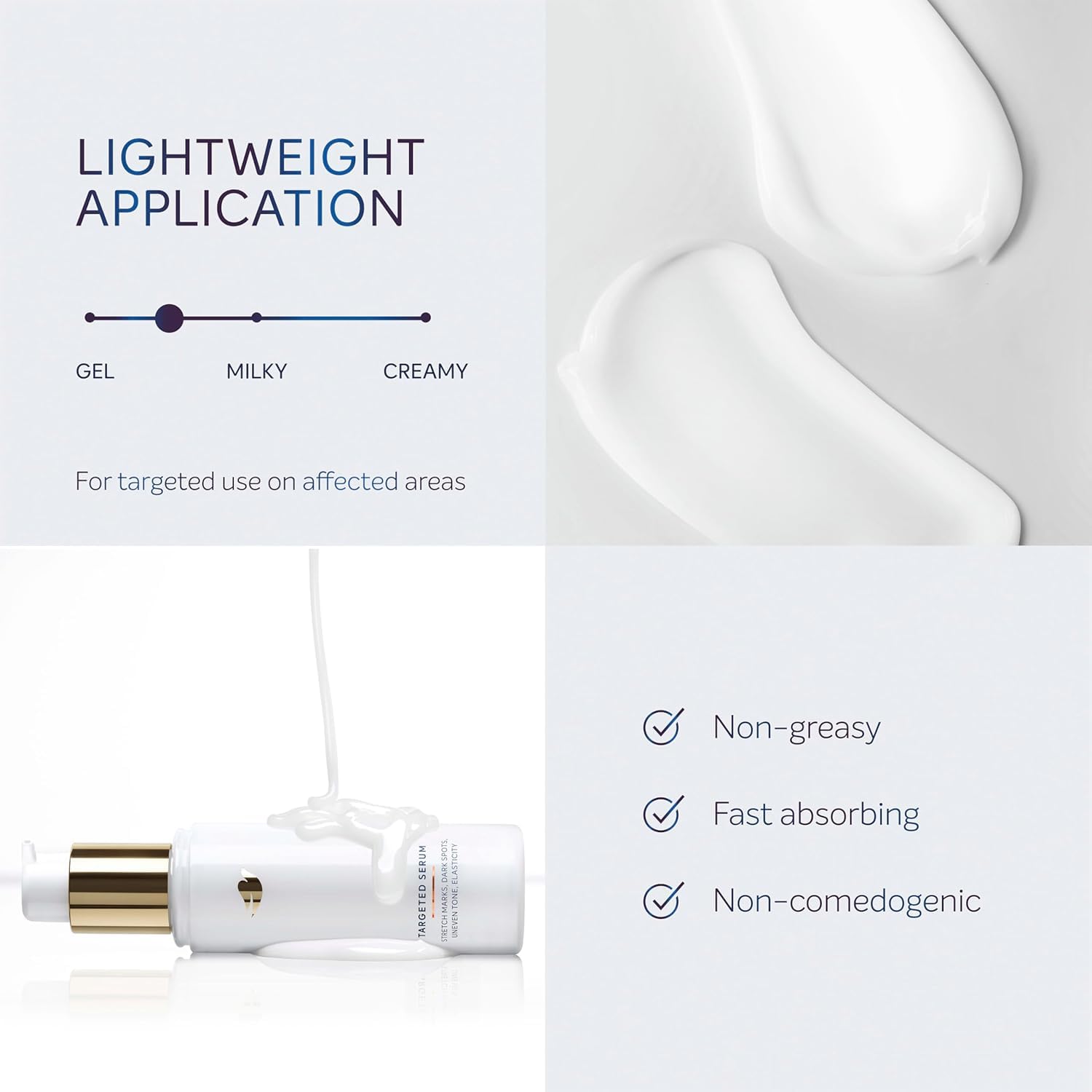 Complejo Equilibrio de Tono de Dove Targeted Serum para uniformidad.