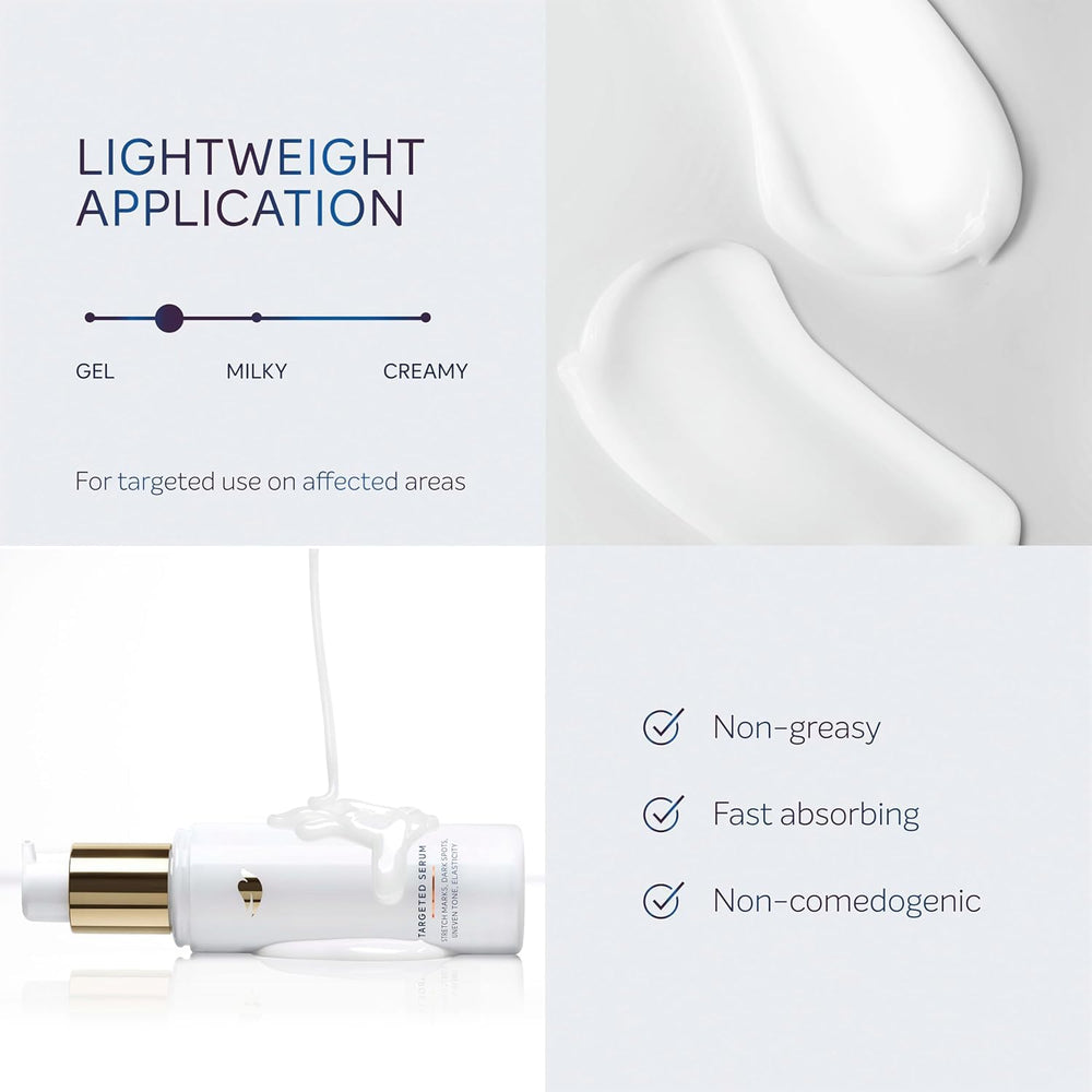 Complejo Equilibrio de Tono de Dove Targeted Serum para uniformidad.
