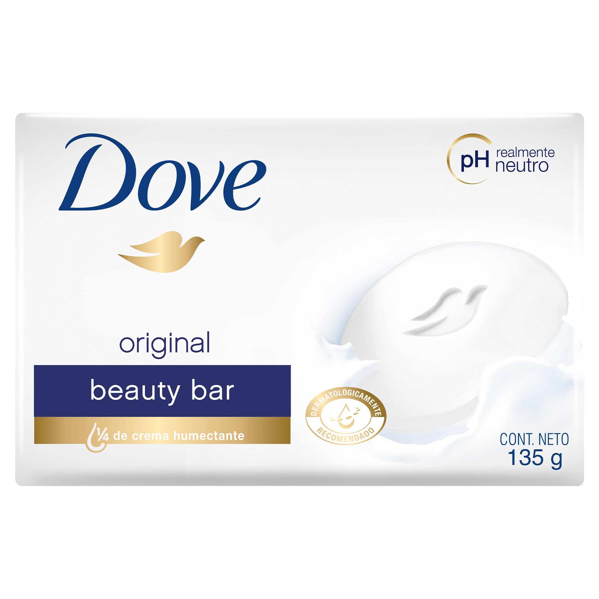 Dove Soap Original bar front view, gentle daily cleanse.
