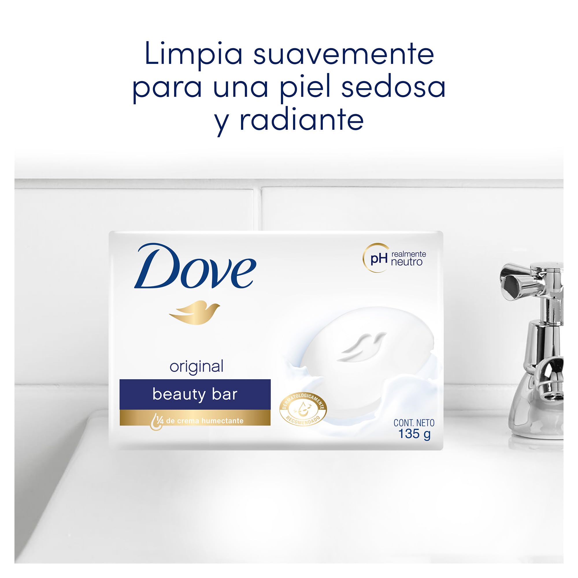 Dove Soap Original use visual, applying to skin during cleanse.