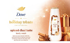 Dove Spiced Chai Latte foamy lather close-up showing 24-hour MicroMoisture.