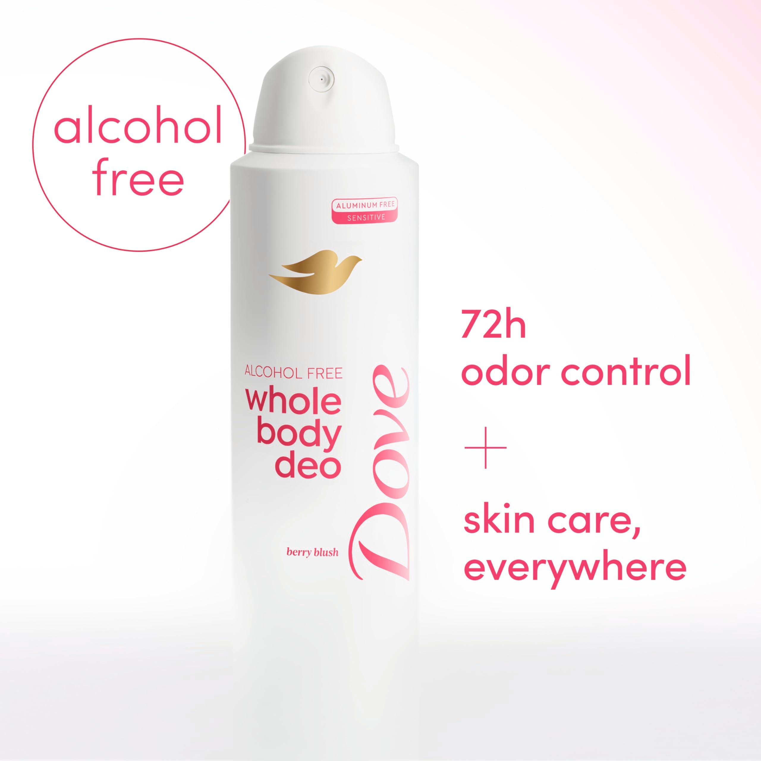 Dove desodorante sin alcohol con serum nutritivo para piel suave.