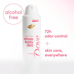 Dove desodorante sin alcohol con serum nutritivo para piel suave.