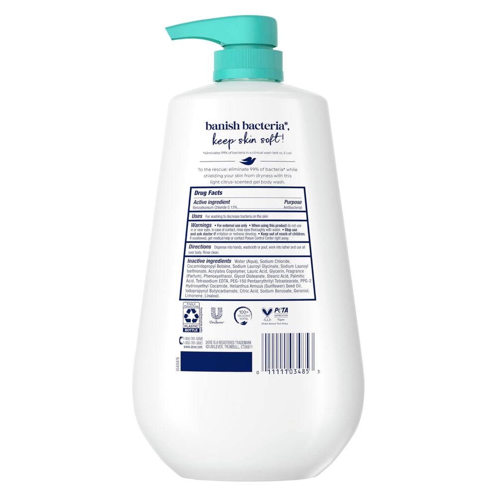 Dove textura gel hidratante, consistencia ligera para duchas diarias.