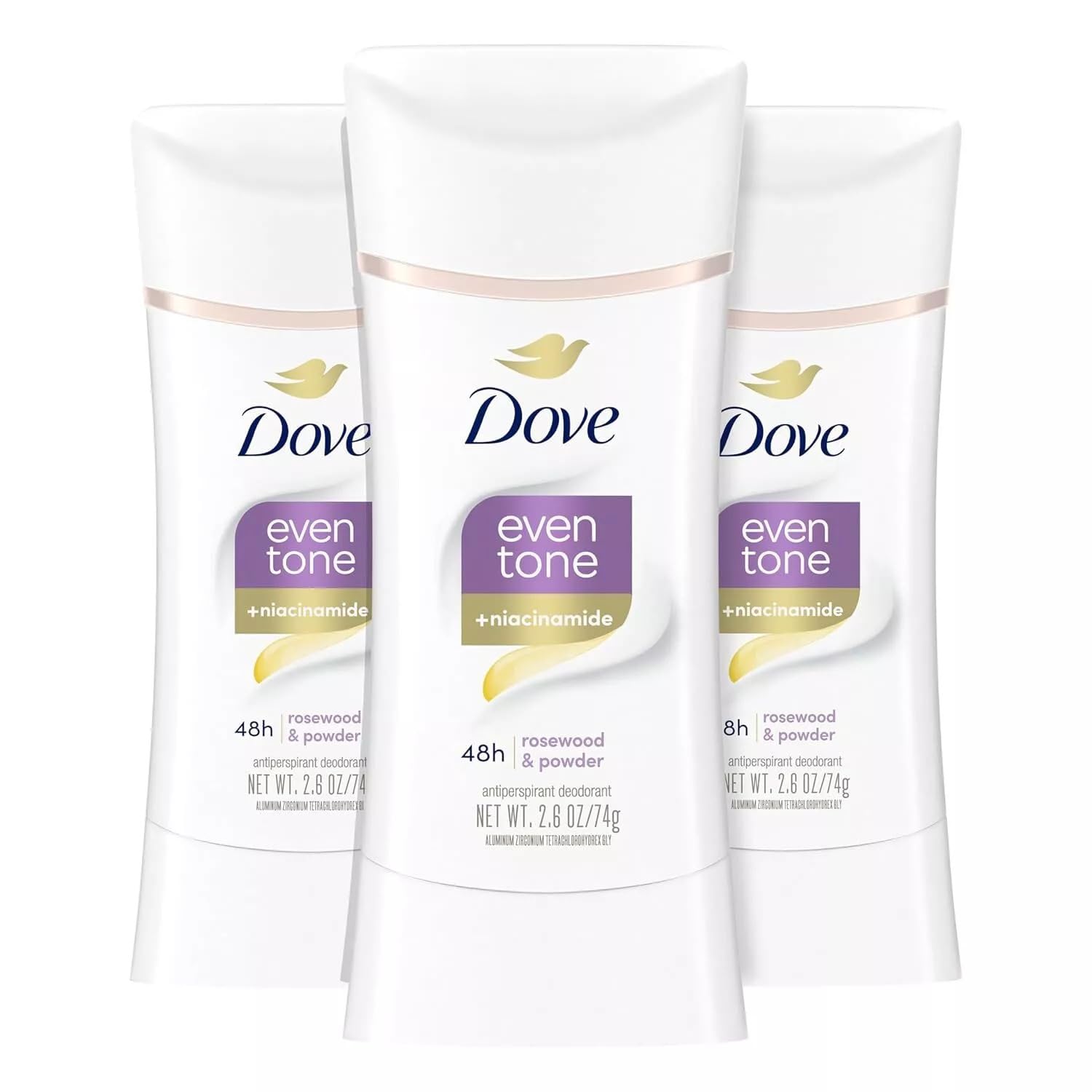 Dove Tono Uniforme Stick aroma rosa y polvo para una experiencia suave