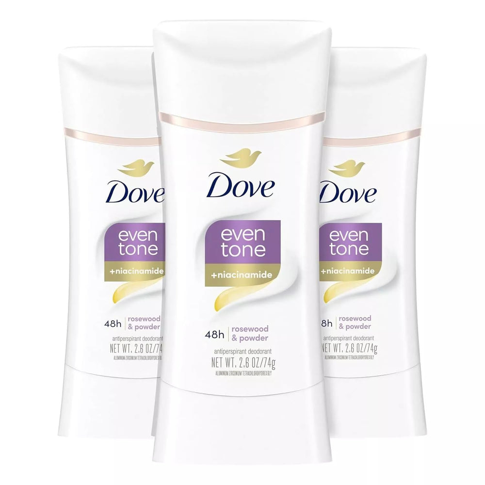 Dove Tono Uniforme Stick aroma rosa y polvo para una experiencia suave