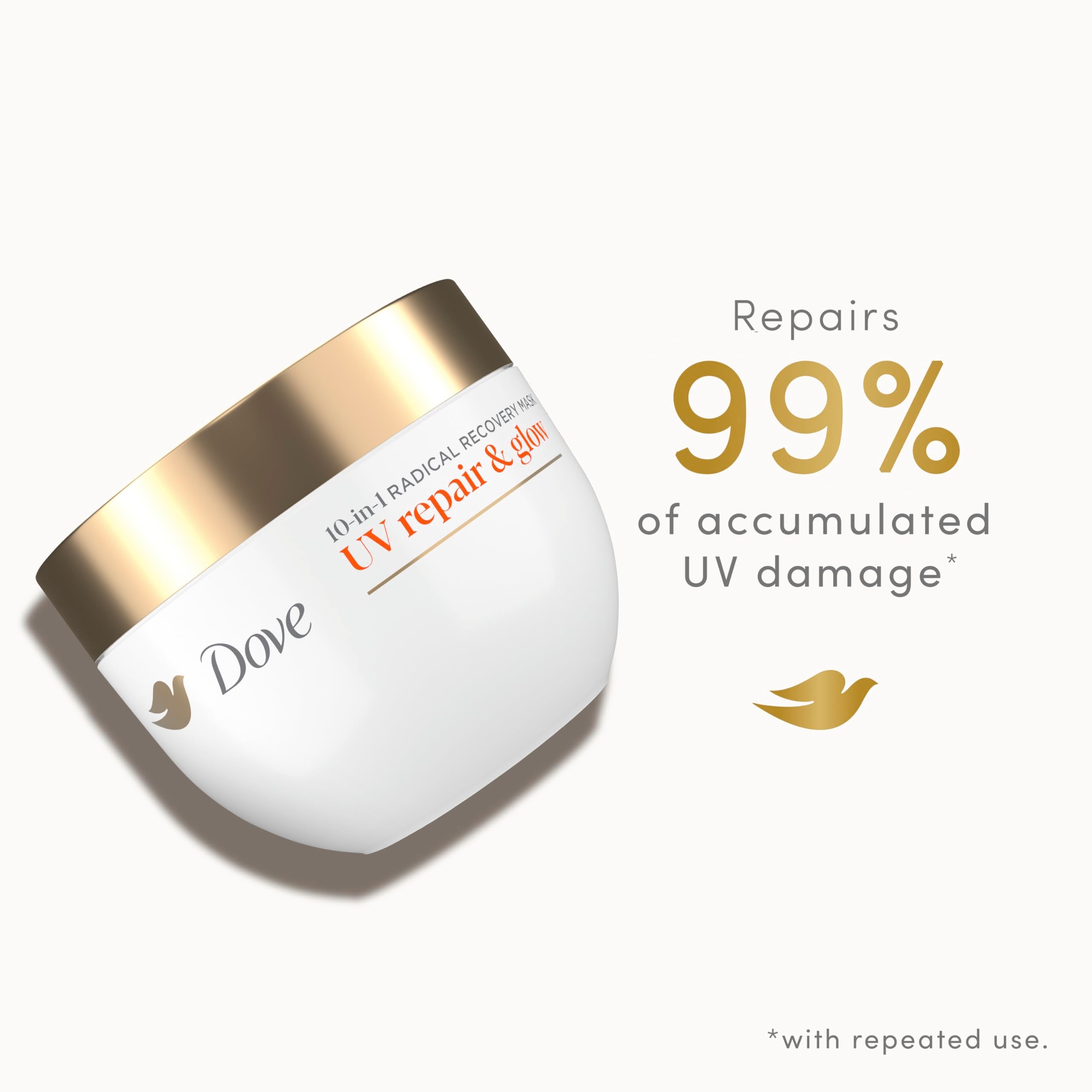 Dove Reparación UV y Brillo: reparación de daño UV acumulado.