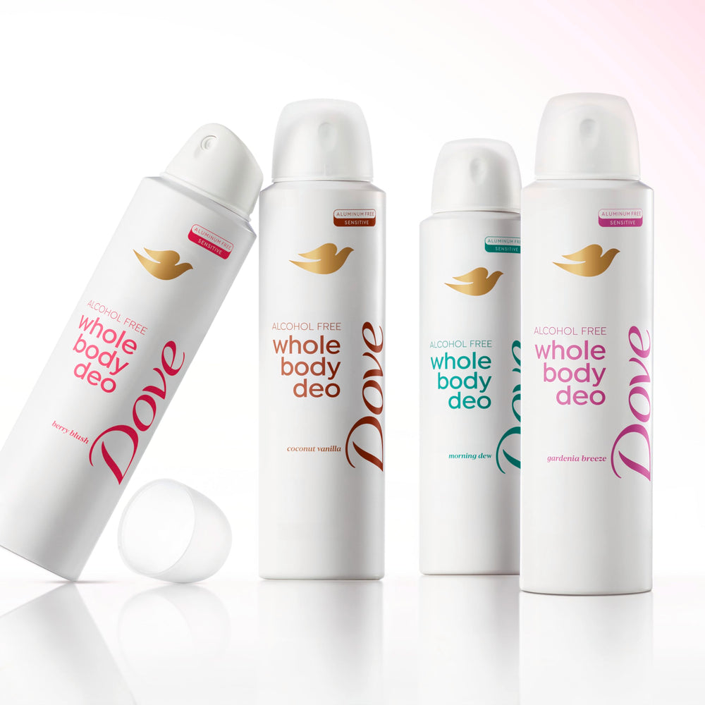 Dove para áreas sensibles y piel recién afeitada con suavidad.