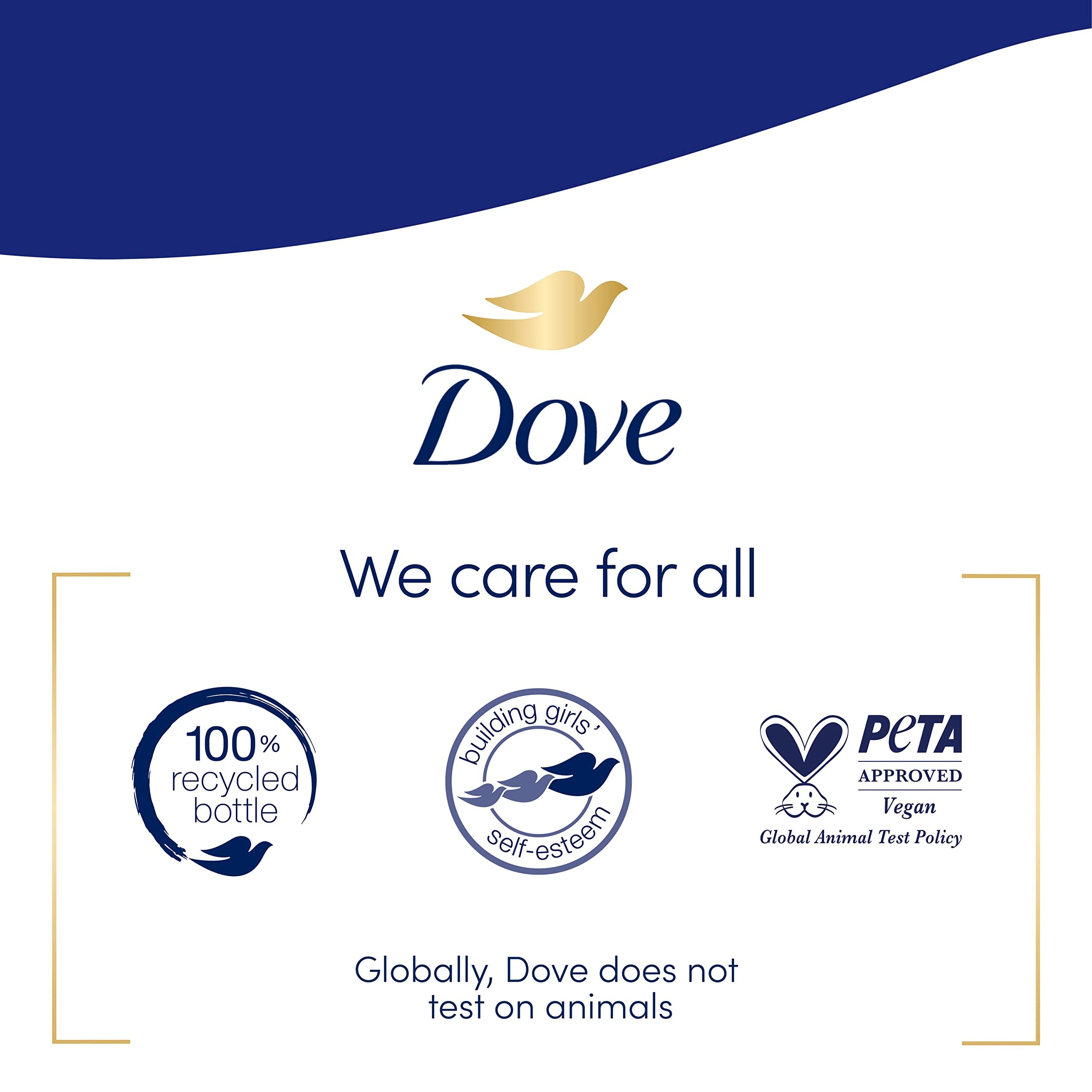 Dove vegan and cruelty-free seal on packaging.
