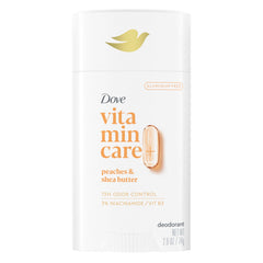 Dove VitaminCare Desodorante Bastón sin aluminio con aplicación ligera y rápida.