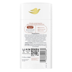 Envase del desodorante Dove VitaminCare+ con diseño ligero y transpirable.