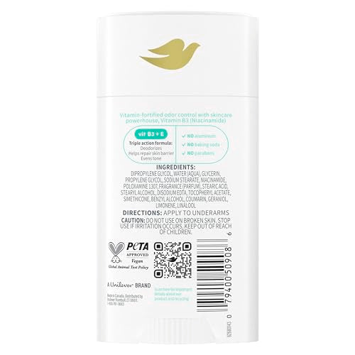 Dove VitaminCare+ Niacinamida, ingrediente clave para apoyar la piel y defensa natural del olor.