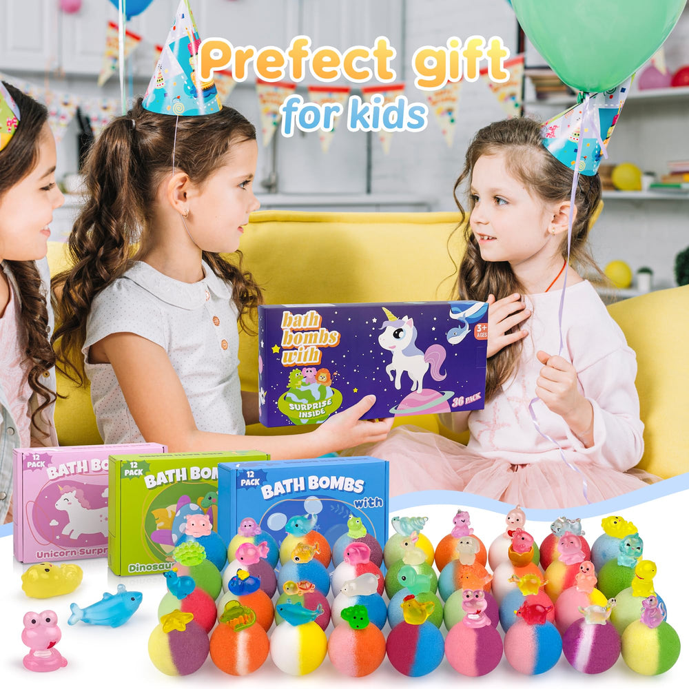 DOVIPE bath bombs highlight gentle scents and soft foam for kids.