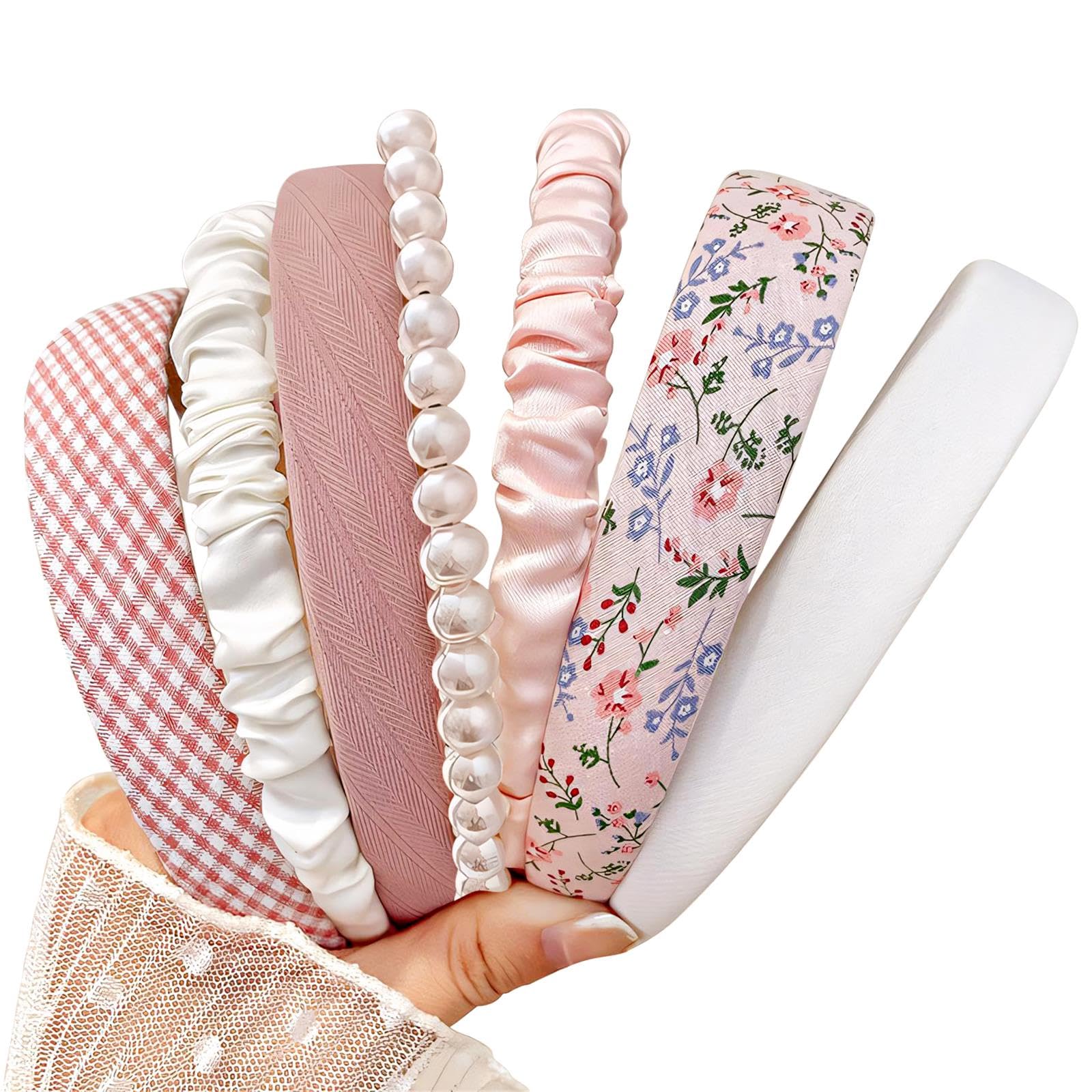 DOXISHRUKY floral non-slip headband set keeps hair in place for all-day wear