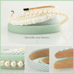 DOXISHRUKY padded headband blue-white topview with soft cushioning