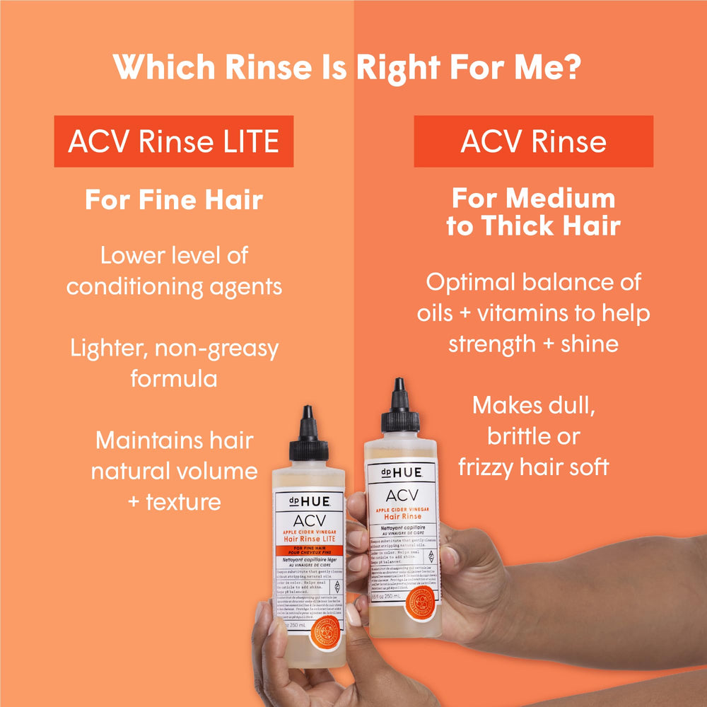 dpHUE ACV Hair Rinse Lite dispensing pump for mess-free application