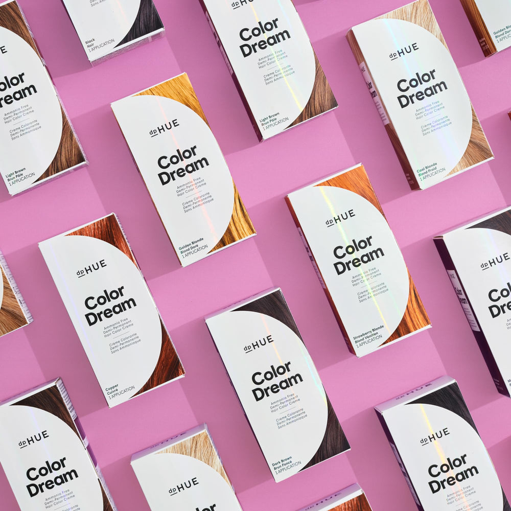 dpHUE Color Dream Dark Brown packaging close-up emphasizes cruelty-free status