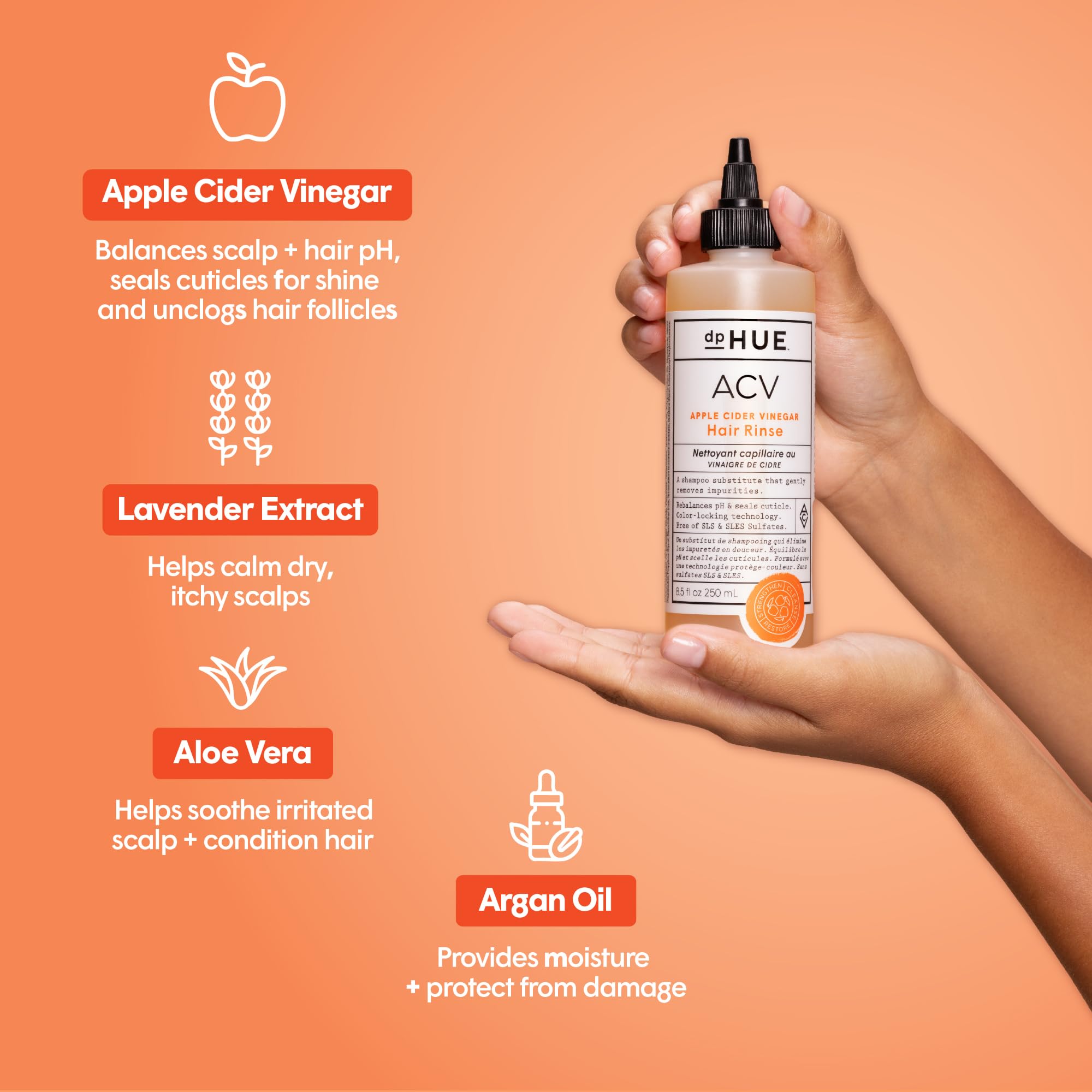 dpHUE post-entrenamiento enjuague para cabello, sensación de frescura tras ejercitarse