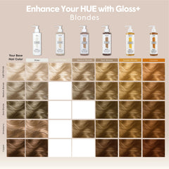 dpHUE Gloss+ Caramel application scene demonstrates easy, mess-free conditioning