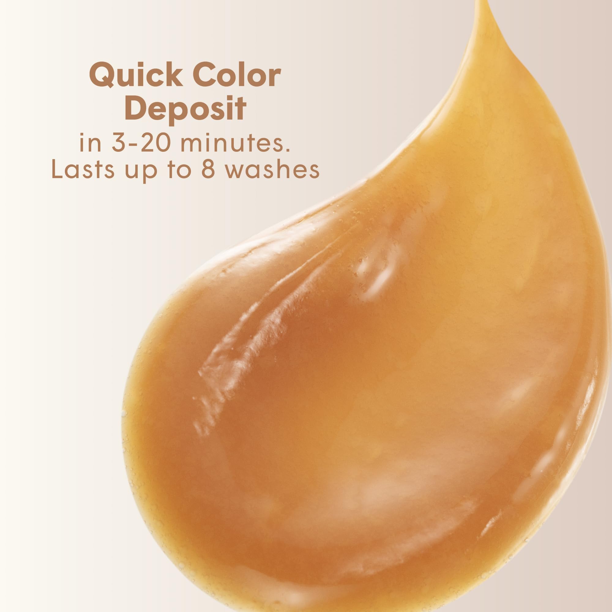 dpHUE Gloss+ Caramel shine on hair reveals healthier, glossy finish