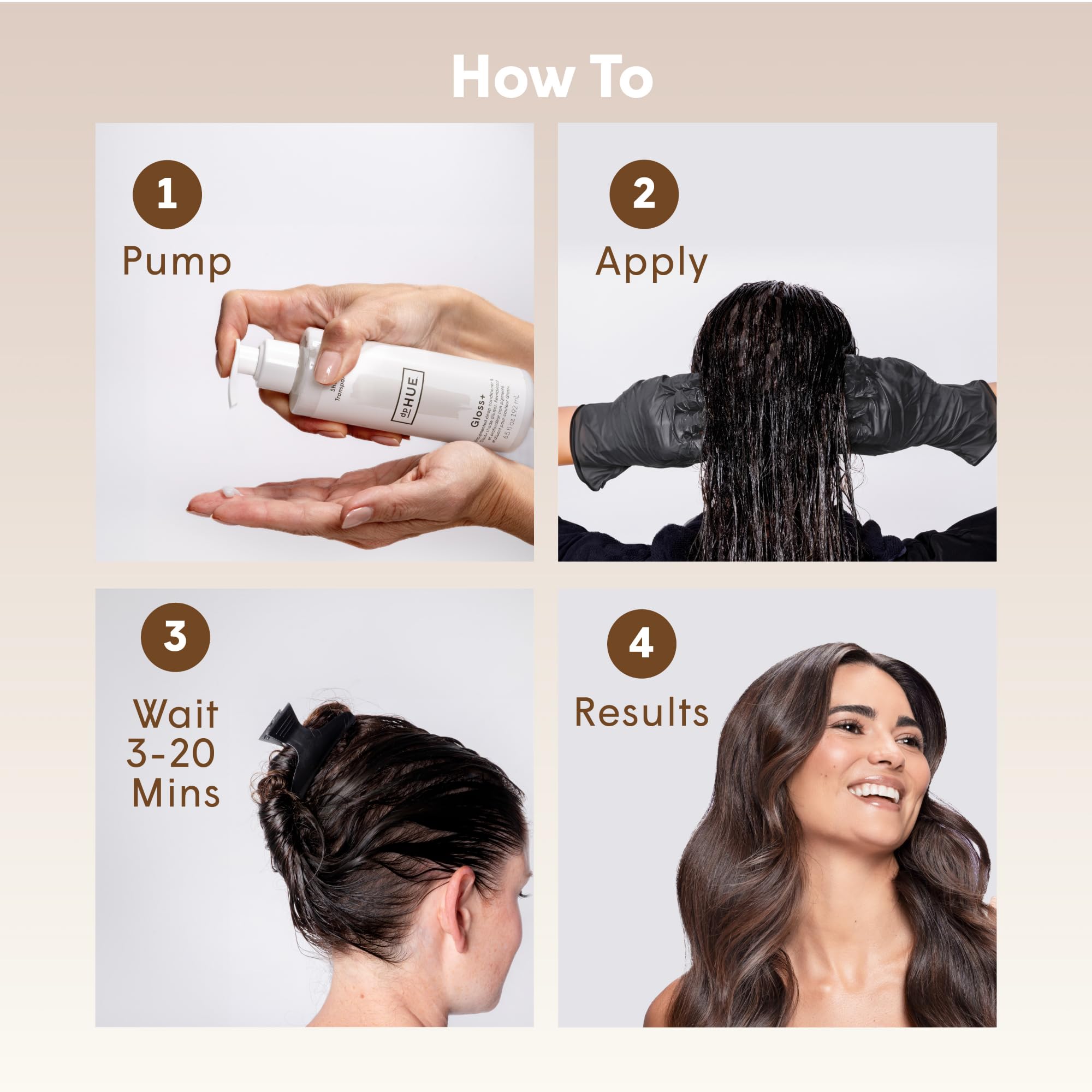 dpHUE Gloss+ Caramel vegan-certified formula supports ethical hair care