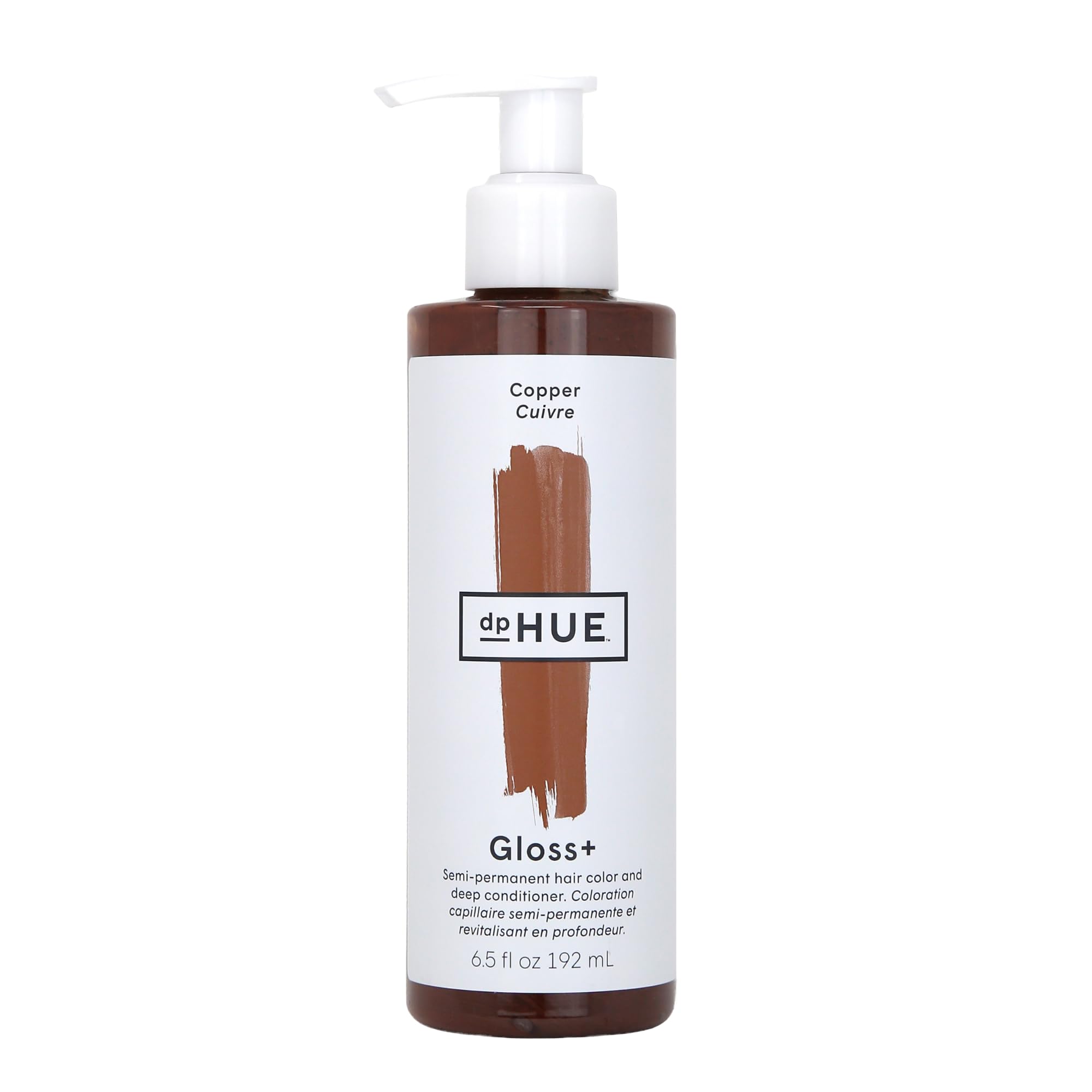 dpHUE Gloss+ Copper bottle pour showing quick color boost