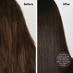 dpHUE Gloss+ Dark Brown close-up reveals creamy texture for even distribution.