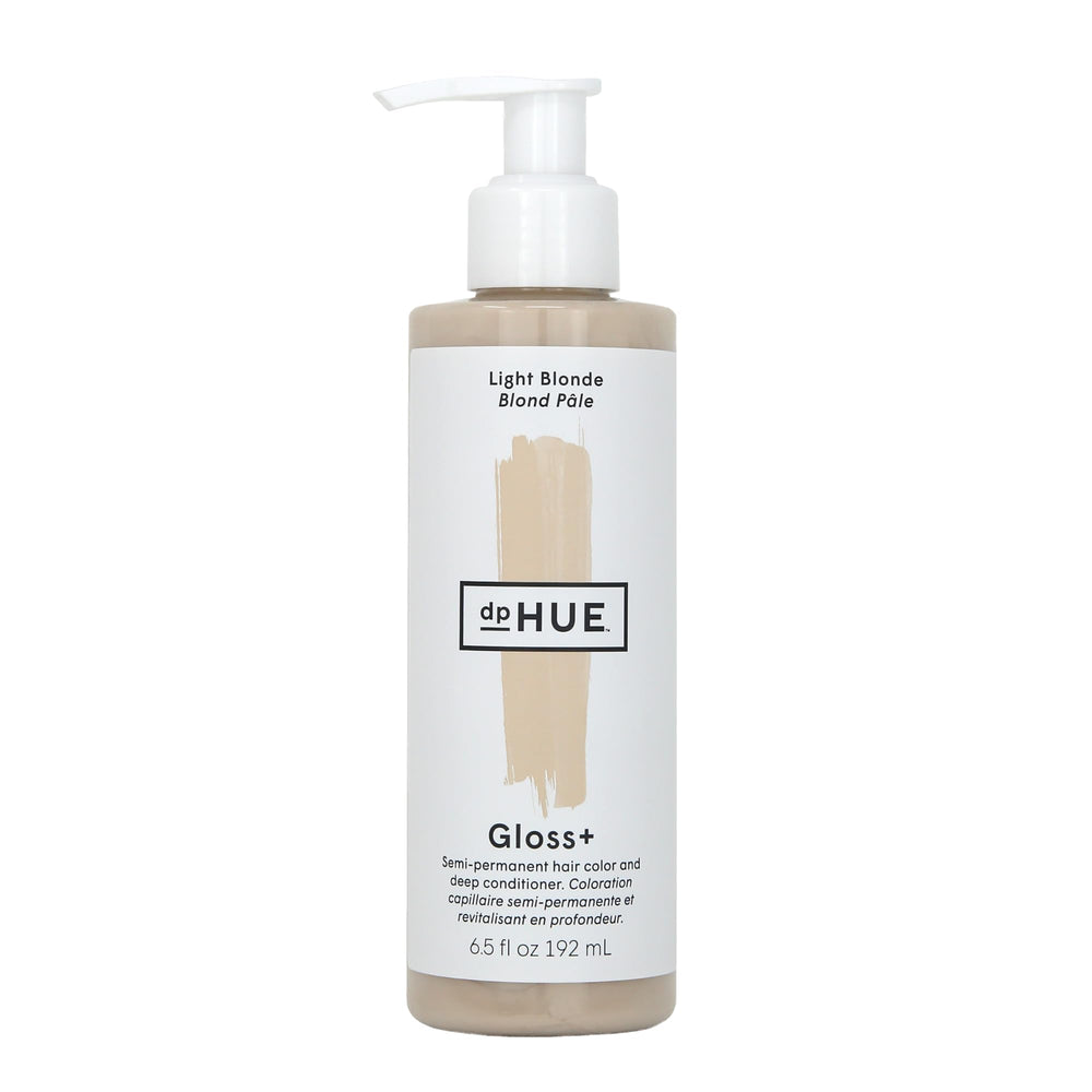 dpHUE Gloss+ Light Blonde bottle ready to refresh warm toned blondes with shine