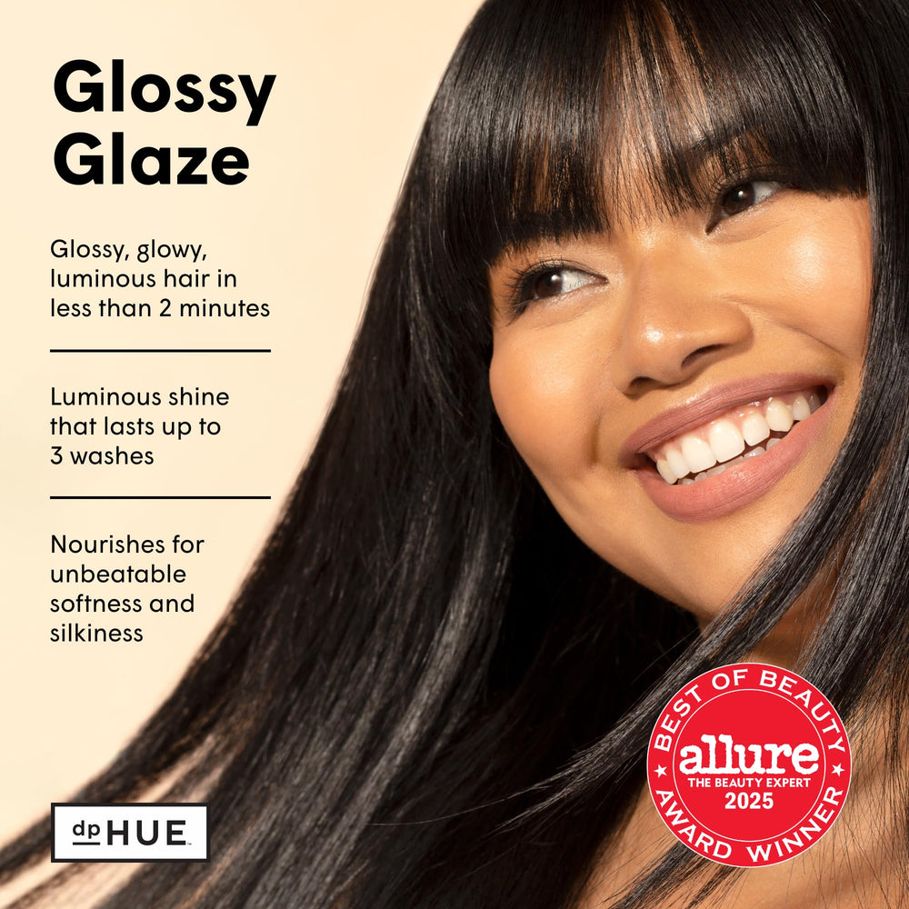 Application of dpHUE Glossy Glaze from mid-lengths to ends for even shine