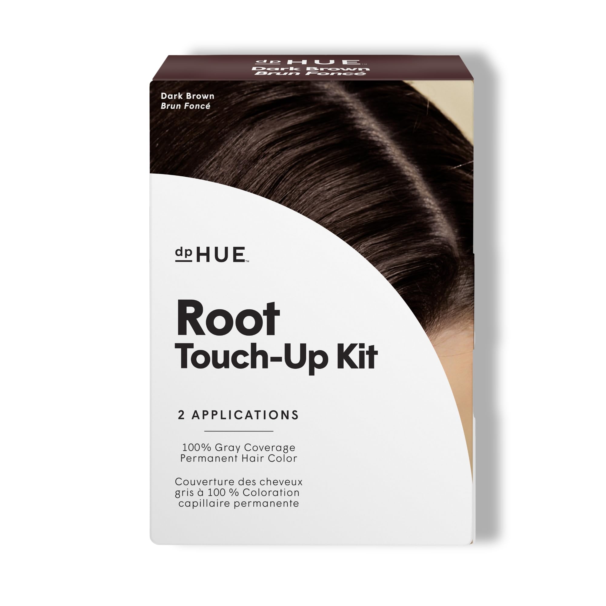 dpHUE Root Touch-Up Kit Dark Brown box for at-home gray coverage between salon visits