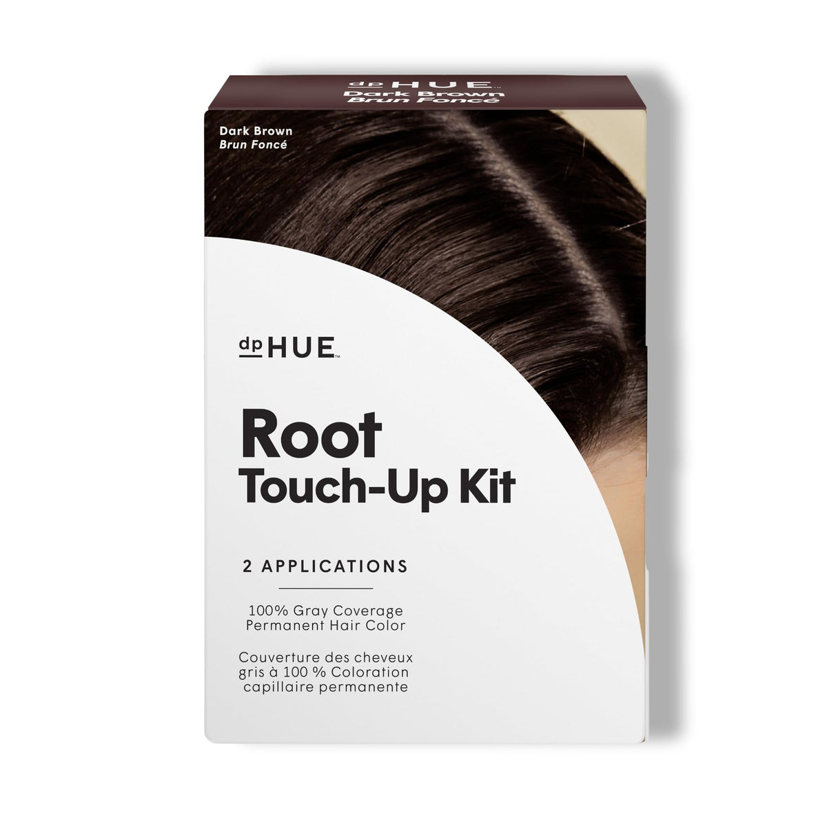 dpHUE Root Touch-Up Kit Dark Brown box for at-home gray coverage between salon visits