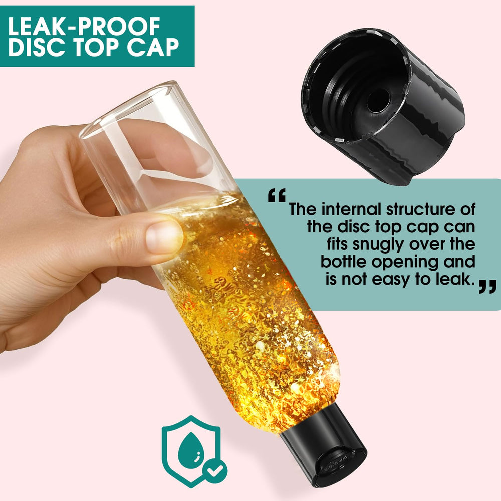 DPLASKA clear bottle surface supports labeling for quick identification.