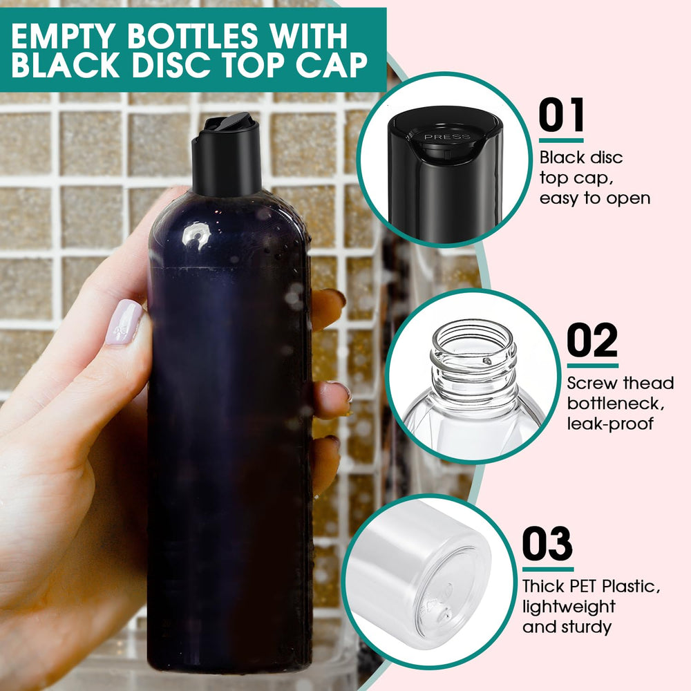 DPLASKA 16oz PET plastic bottle is durable and reusable for long-term use.