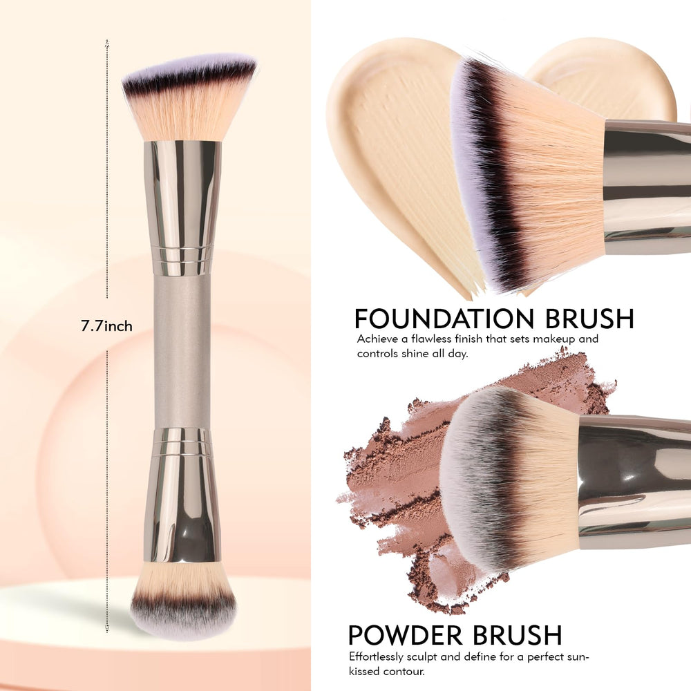 Dpolla bristles close-up showing dense vegan fibers for smooth coverage