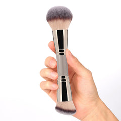 dpolla dual-ended foundation brush with round head for seamless blending
