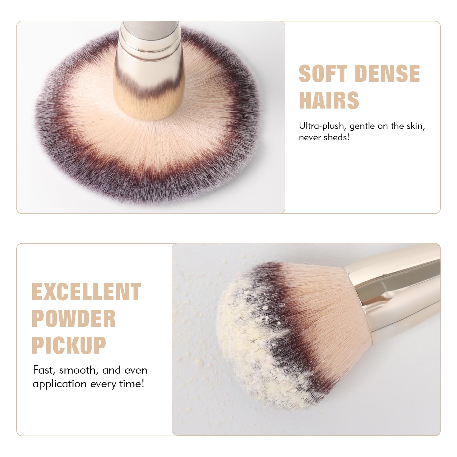 dpolla ergonomic brush design supports smooth, even coverage