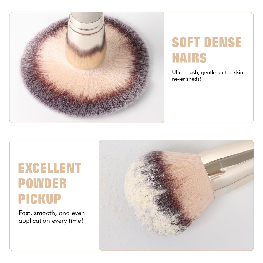 dpolla ergonomic brush design supports smooth, even coverage