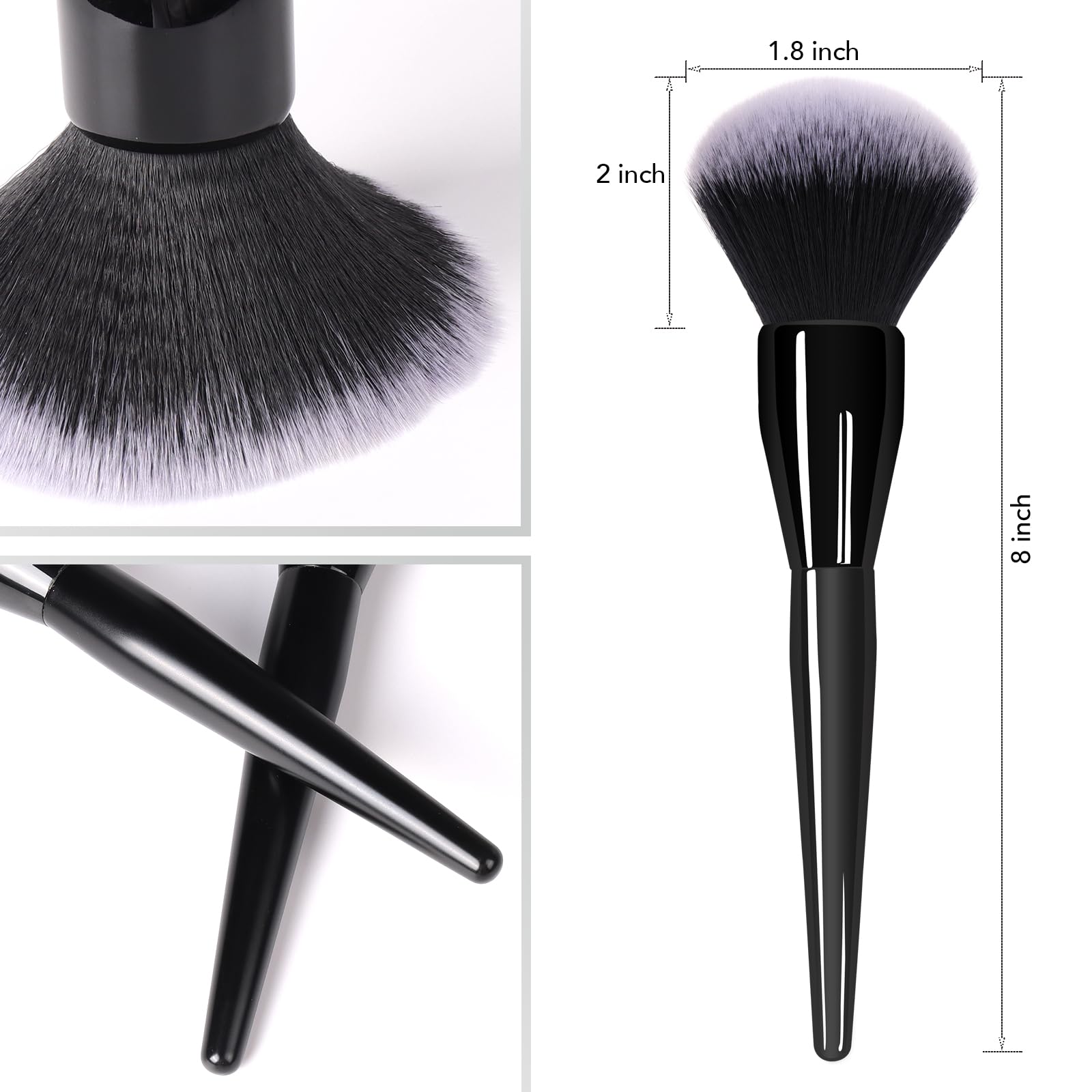 dpolla Large Powder Brush luxurious feel during makeup session.