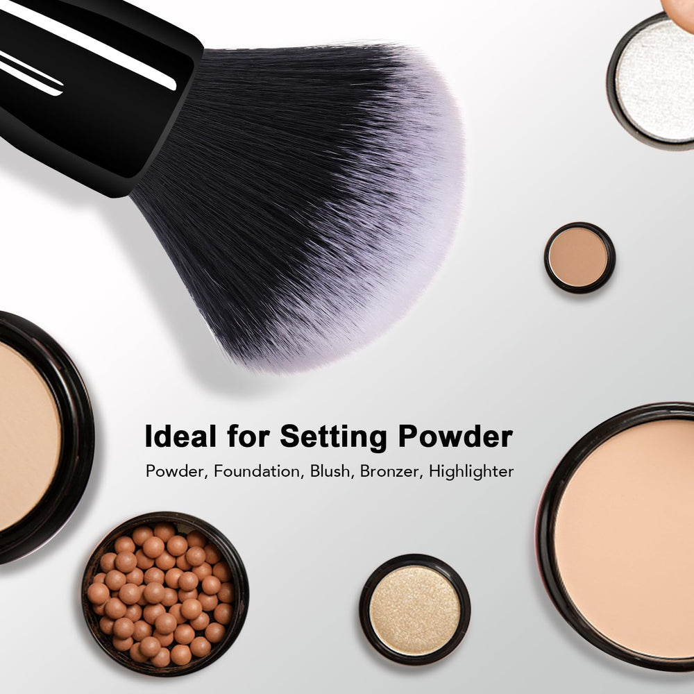 dpolla Large Powder Brush vegan cruelty-free materials for ethical routine.