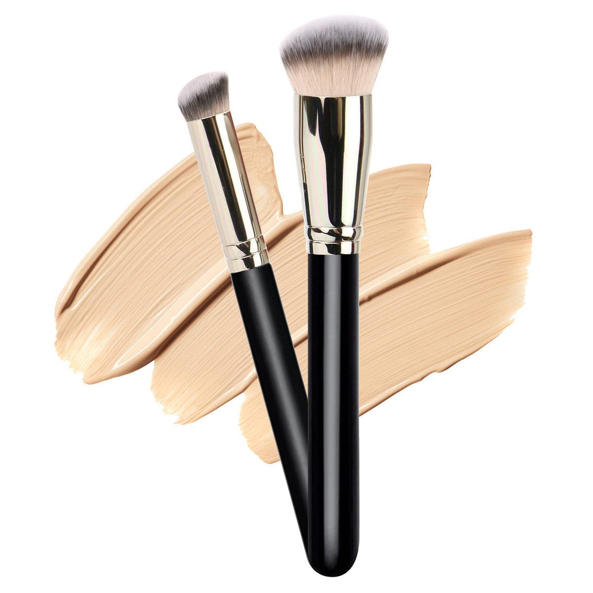 DPOLLA Pro Foundation Brush flat top head for streak-free foundation and natural coverage