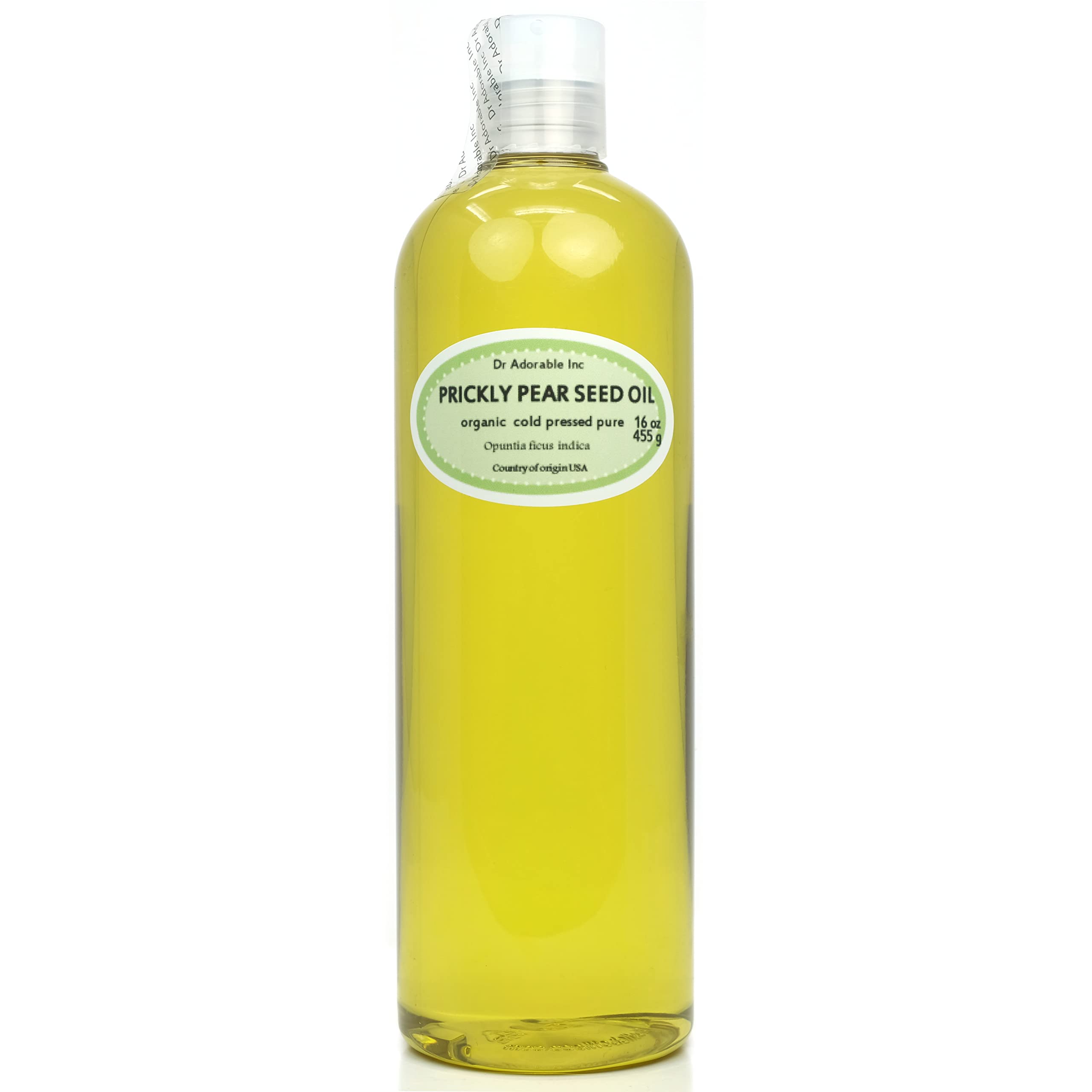 Dr Adorable, botella de aceite de semilla de nopal, cuidado suave para piel y cabello.