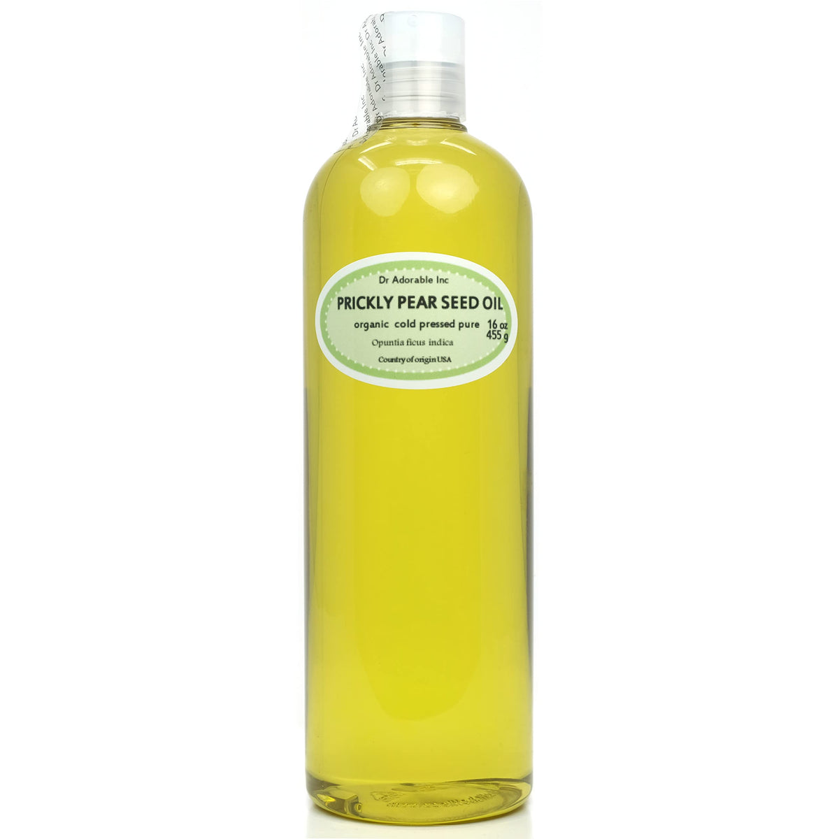Dr Adorable, botella de aceite de semilla de nopal, cuidado suave para piel y cabello.
