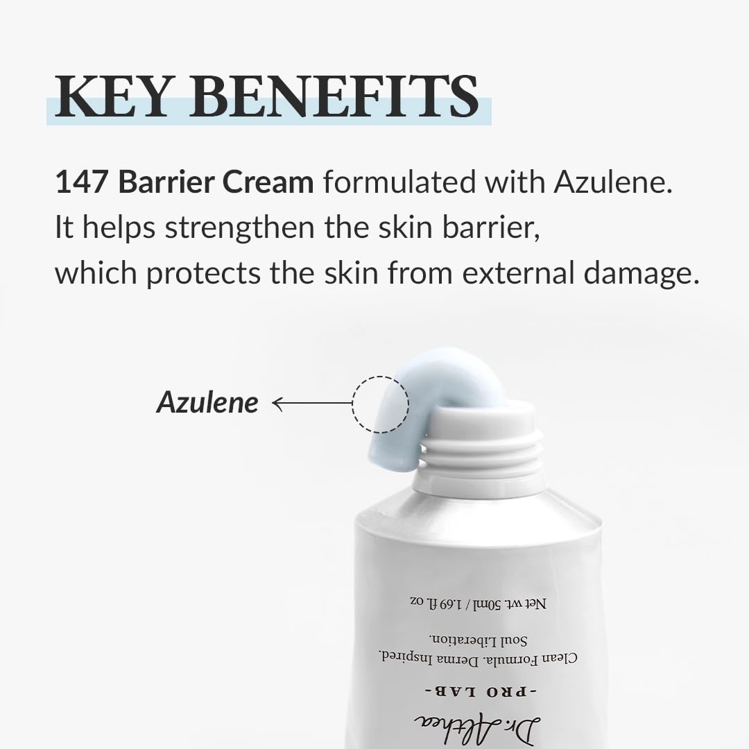 Dr.Althea 147 Barrier Cream being applied for smooth, hydrated skin.