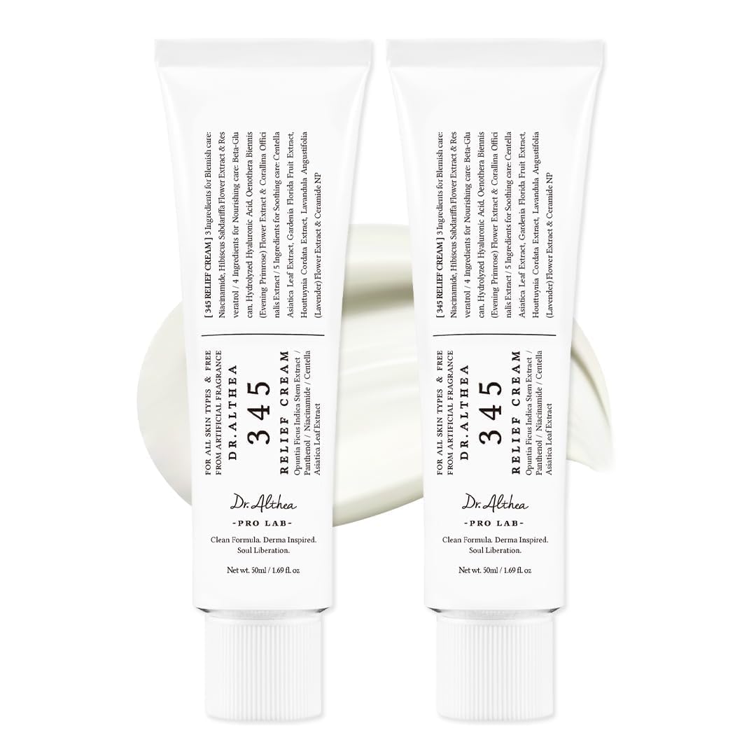 Dr.Althea 345 Relief Cream bottle for daily use.