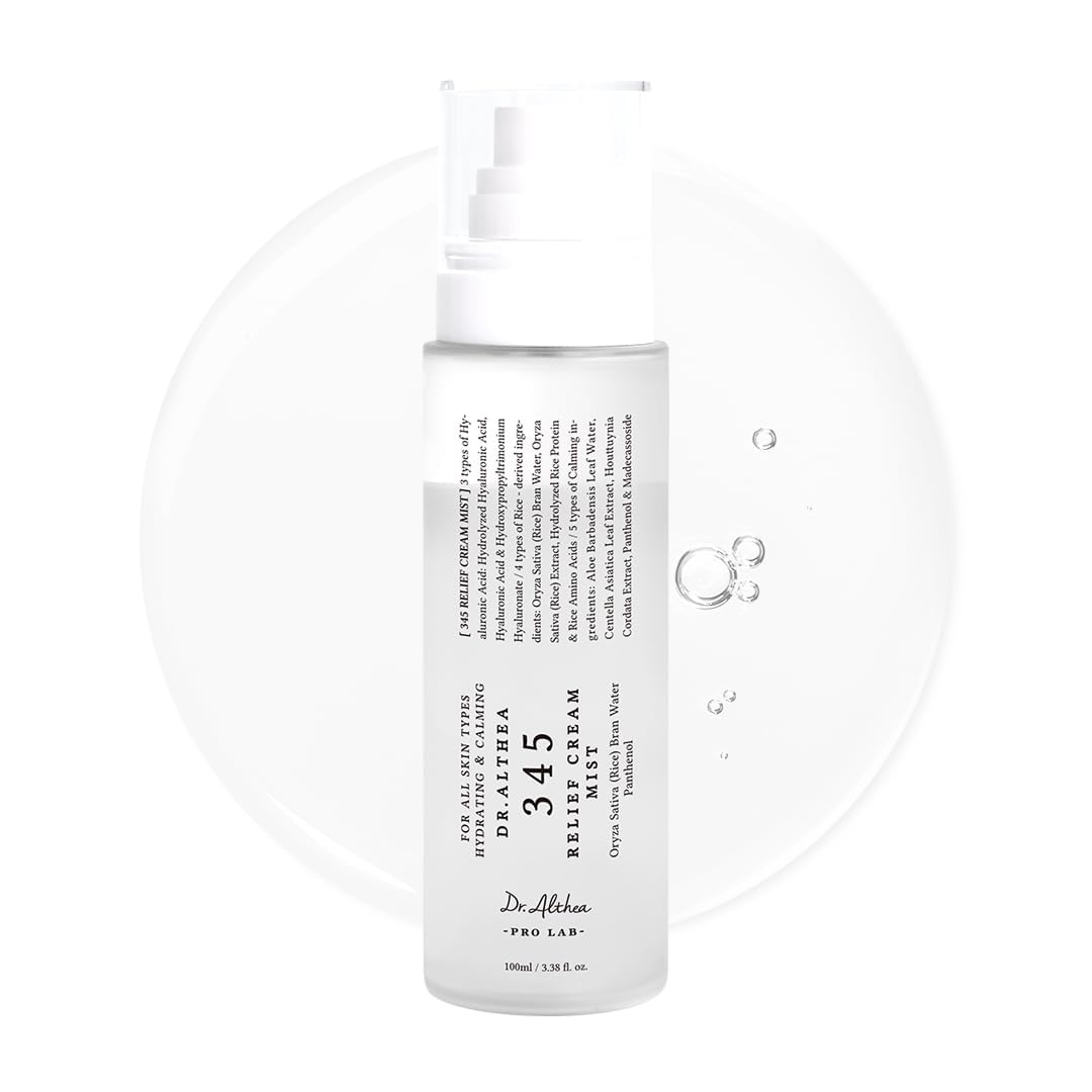 Dr.Althea 345 Relief Cream Mist: botella visible para hidratación instantánea