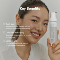 Dr.Althea 345 Relief Cream Mist: textura crema hidratante en piel