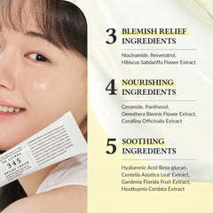 Dr.Althea 345 Relief Cream swatch shows a smooth, non-greasy texture for sensitive skin.
