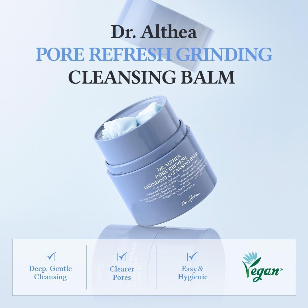 Close-up of grinding mechanism on Dr.Althea Pore Refresh Balm for one-step cleansing
